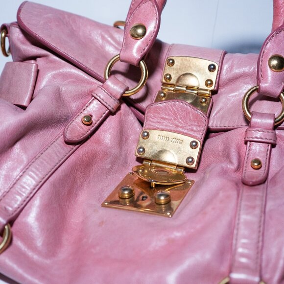 Miu Miu Vitello Lux Bow Bag - Picture 5 of 8